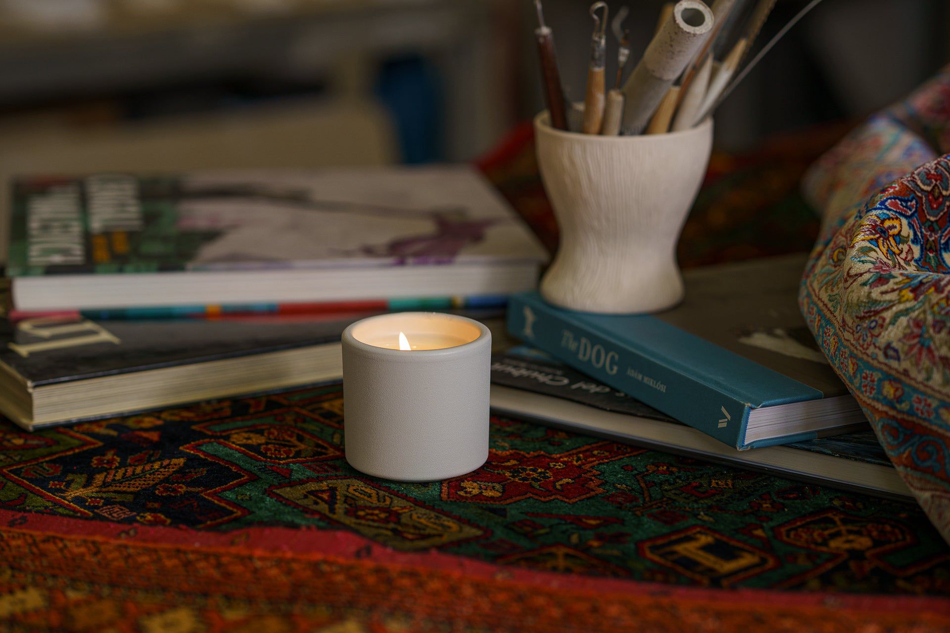 Artisan Scented Candle - Saffron / Vanilla / Cardamom - Pulvis Art Urns