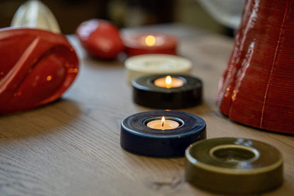 Caleo Handmade Candleholder for Cremation Urns - Beige Grey | Ceramic - Pulvis Art Urns