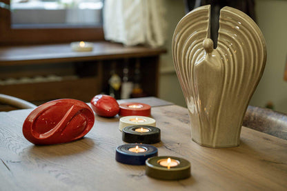 Caleo Handmade Candleholder for Cremation Urns - Craquelure | Ceramic - Pulvis Art Urns