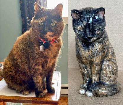 Custom Decorated Pet Urn - Handmade | Ceramic Pet Urn - Pulvis Art Urns
