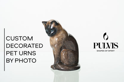 Custom Decorated Pet Urn - Handmade | Ceramic Pet Urn - Pulvis Art Urns