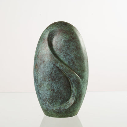 Pulvis Art Urns Exclusive Urn Cast Bronze Cremation Urn "Eternity" - Green Patina | Exclusive Bronze Urn