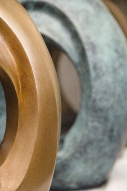 Pulvis Art Urns Exclusive Urn Cast Bronze Cremation Urn "Guardian" - Green Patina | Exclusive Bronze Urn
