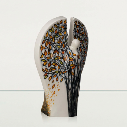 Hand Decorated Urn for Ashes "Guardian - Autumn" - Large Urn | Ceramic - Pulvis Art Urns