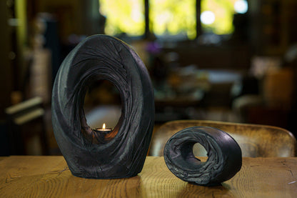 Handmade Cremation Keepsake "The Passage" - Exclusive Leather Edition - Pulvis Art Urns