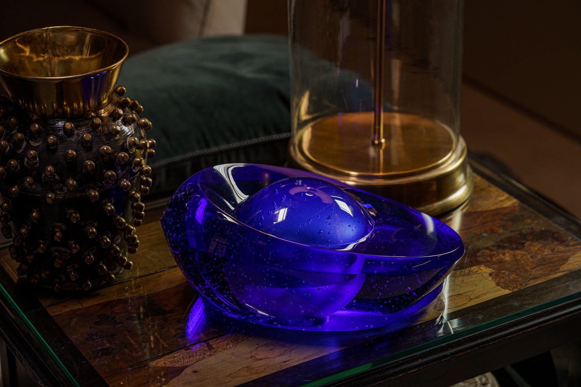 "Heart of the Ocean" Exclusive Molded Glass Urn for Ashes - Pulvis Art Urns