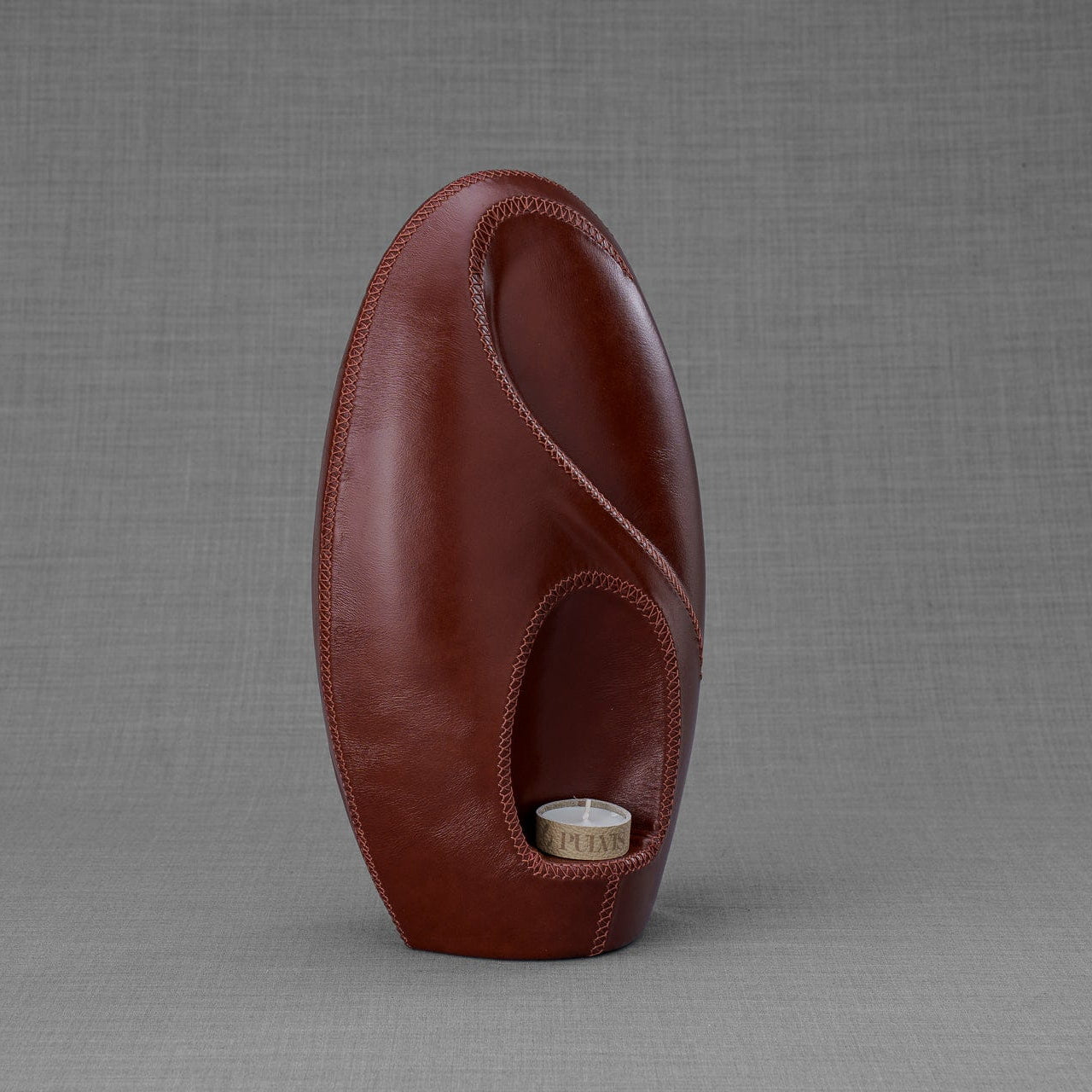 Leather Cremation Urn for Ashes "Eternity" - Genuine Leather - Pulvis Art Urns