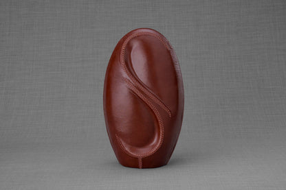 Leather Cremation Urn for Ashes "Eternity" - Genuine Leather - Pulvis Art Urns