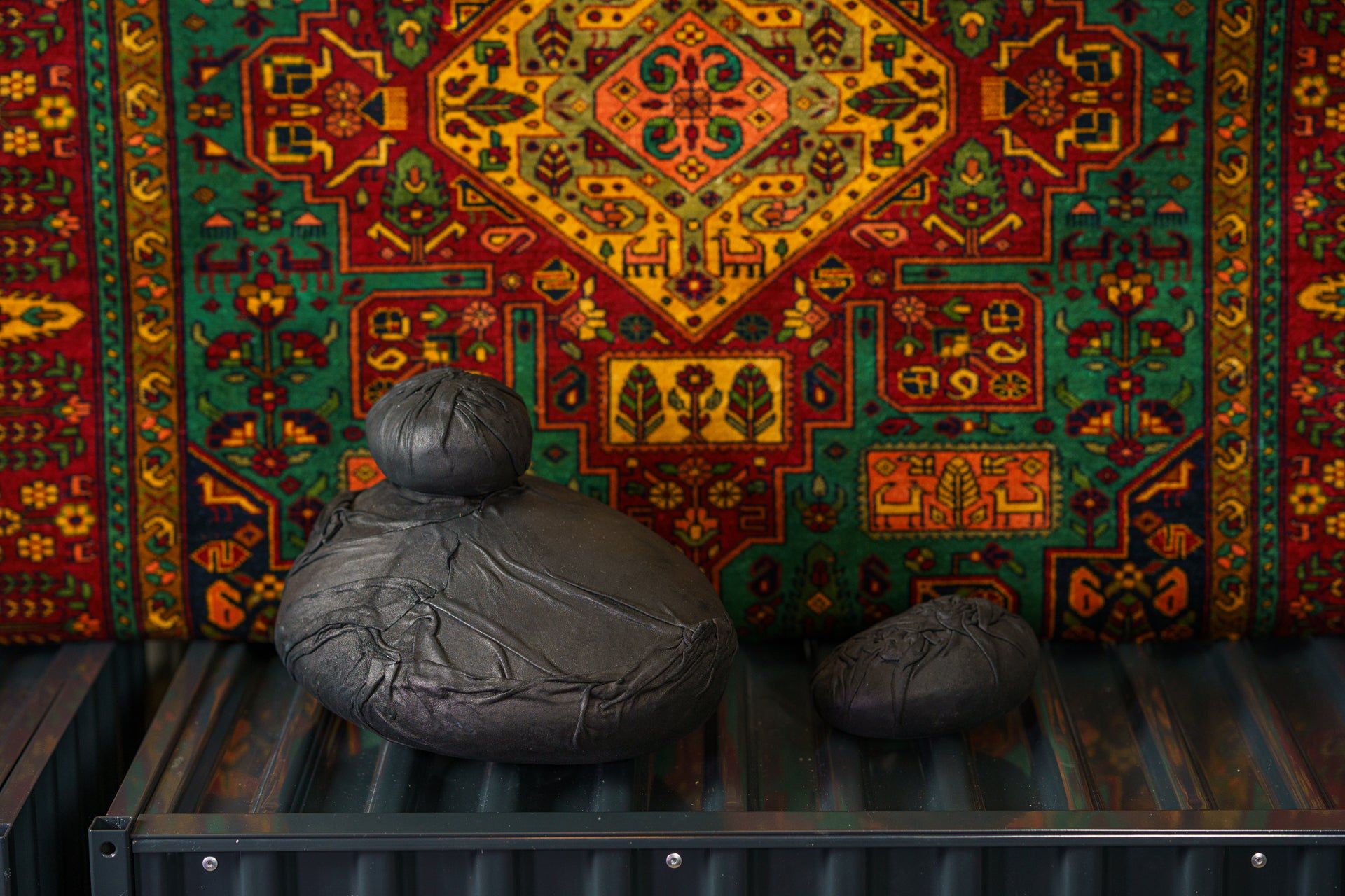 Leather Cremation Urn for Ashes "Stone" - Exclusive Edition - Pulvis Art Urns