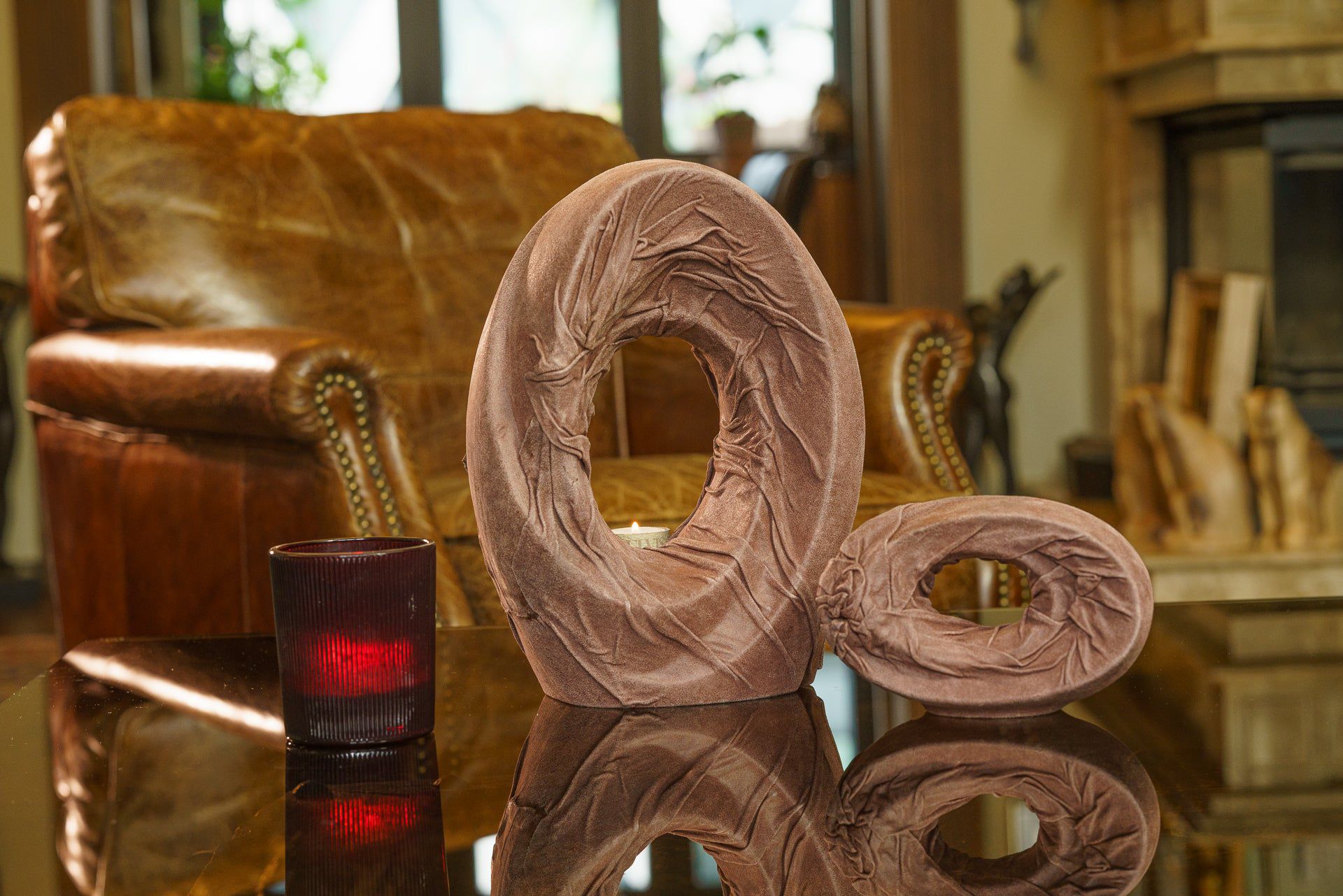 Nappa Leather Cremation Urn "The Passage" - Exclusive Edition - Pulvis Art Urns