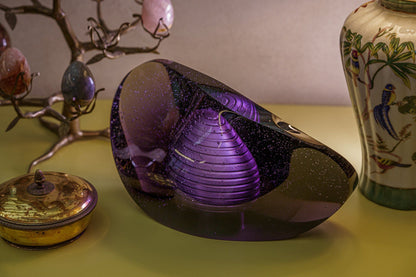 "Piece of time" Exclusive Molded Glass Urn for Ashes - Pulvis Art Urns