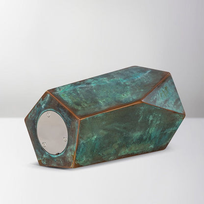 Handmade Urn "Crystal" - Stainless Steel | Emerald Green - Pulvis Art Urns