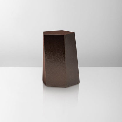 Handmade Urn "Crystal" - Stainless Steel | Rusty Brown - Pulvis Art Urns