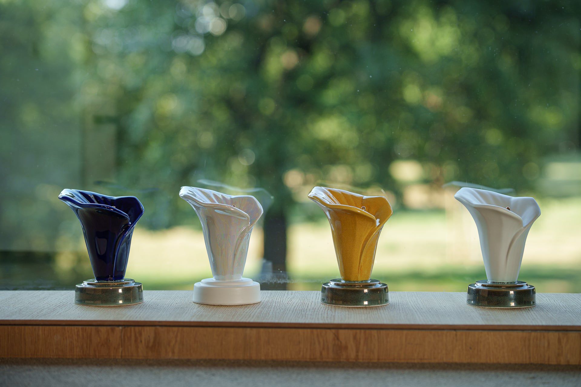 Calla Lily Keepsake Urn - Blue Night | Ceramic - Pulvis Art Urns