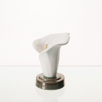 Calla Lily Keepsake Urn - White Matte | Ceramic - Pulvis Art Urns