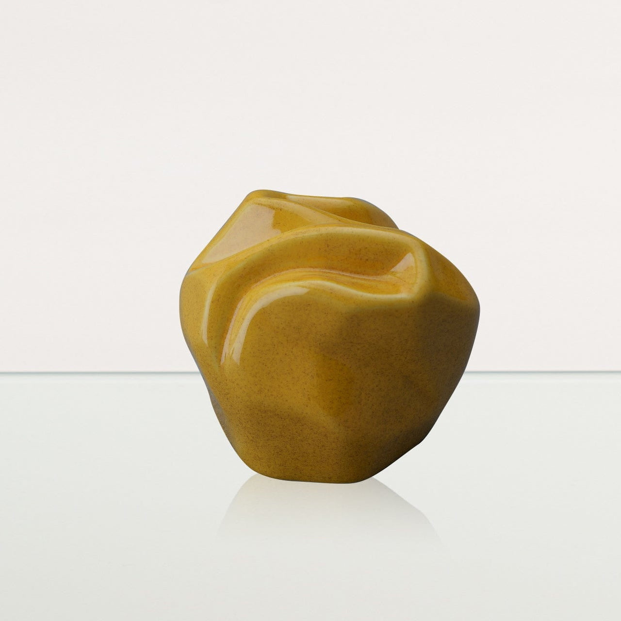 Cremation Keepsake Urn "Precious" - Small Keepsake |Amber Yellow | Ceramic - Pulvis Art Urns