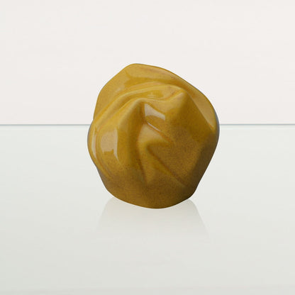 Cremation Keepsake Urn "Precious" - Small Keepsake |Amber Yellow | Ceramic - Pulvis Art Urns