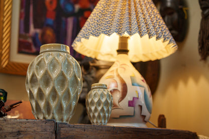 Cremation Urn "Echo" - 3D Printed Ceramic Urn | Light Sand Melange | Keepsake - Pulvis Art Urns