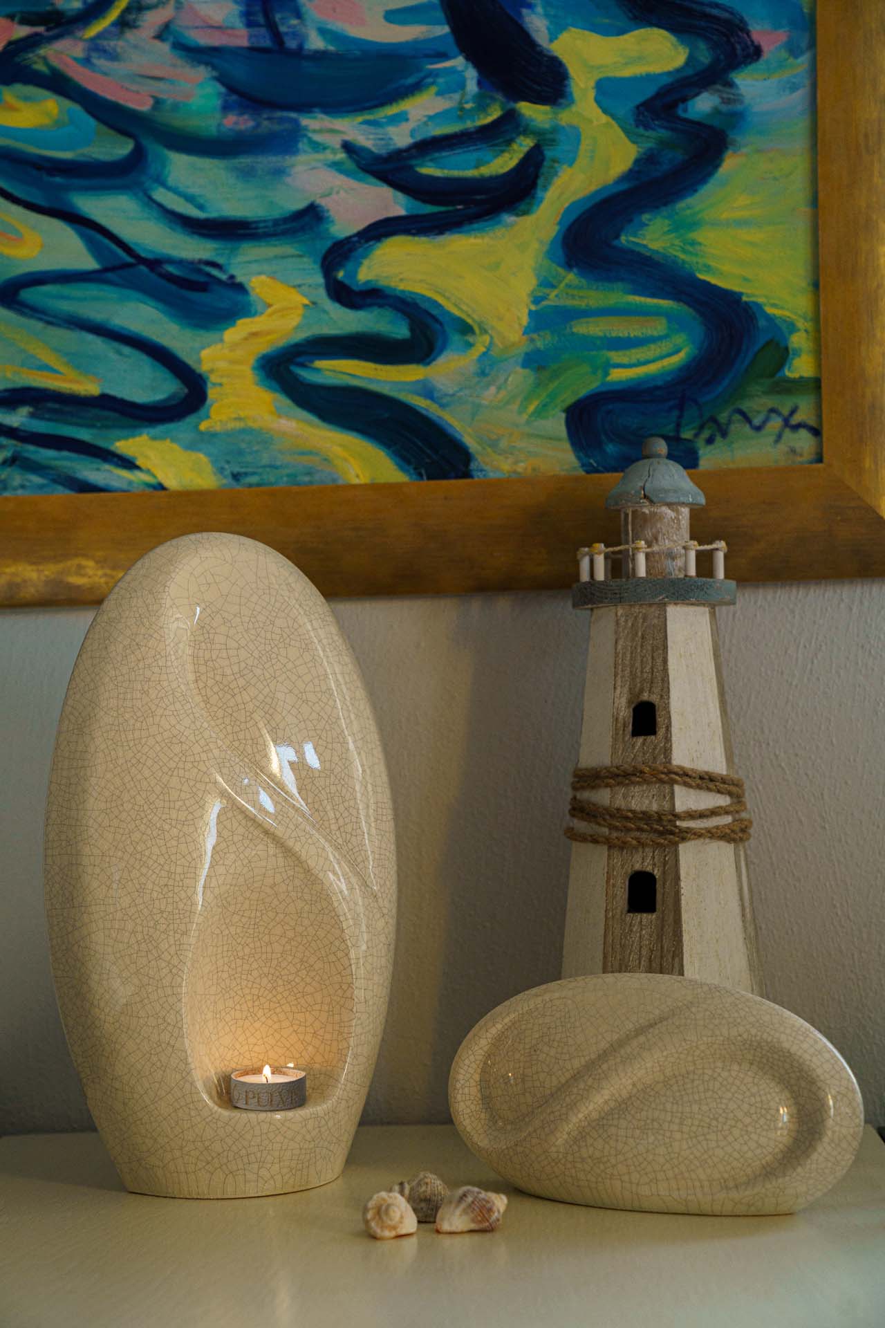 Eternity Handmade Cremation Keepsake Urn - Small Urn | Craquelure | Ceramic - Pulvis Art Urns