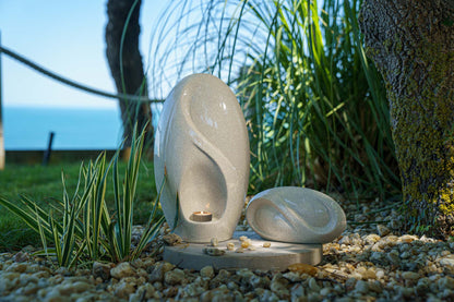 Eternity Handmade Cremation Keepsake Urn - Small Urn | Craquelure | Ceramic - Pulvis Art Urns