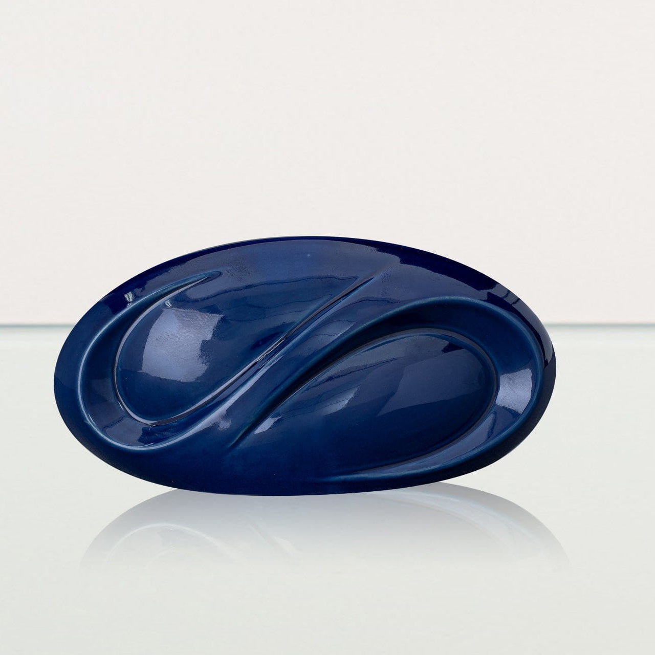 Eternity Handmade Cremation Keepsake Urn - Small Urn | Cobalt Metallic | Ceramic - Pulvis Art Urns