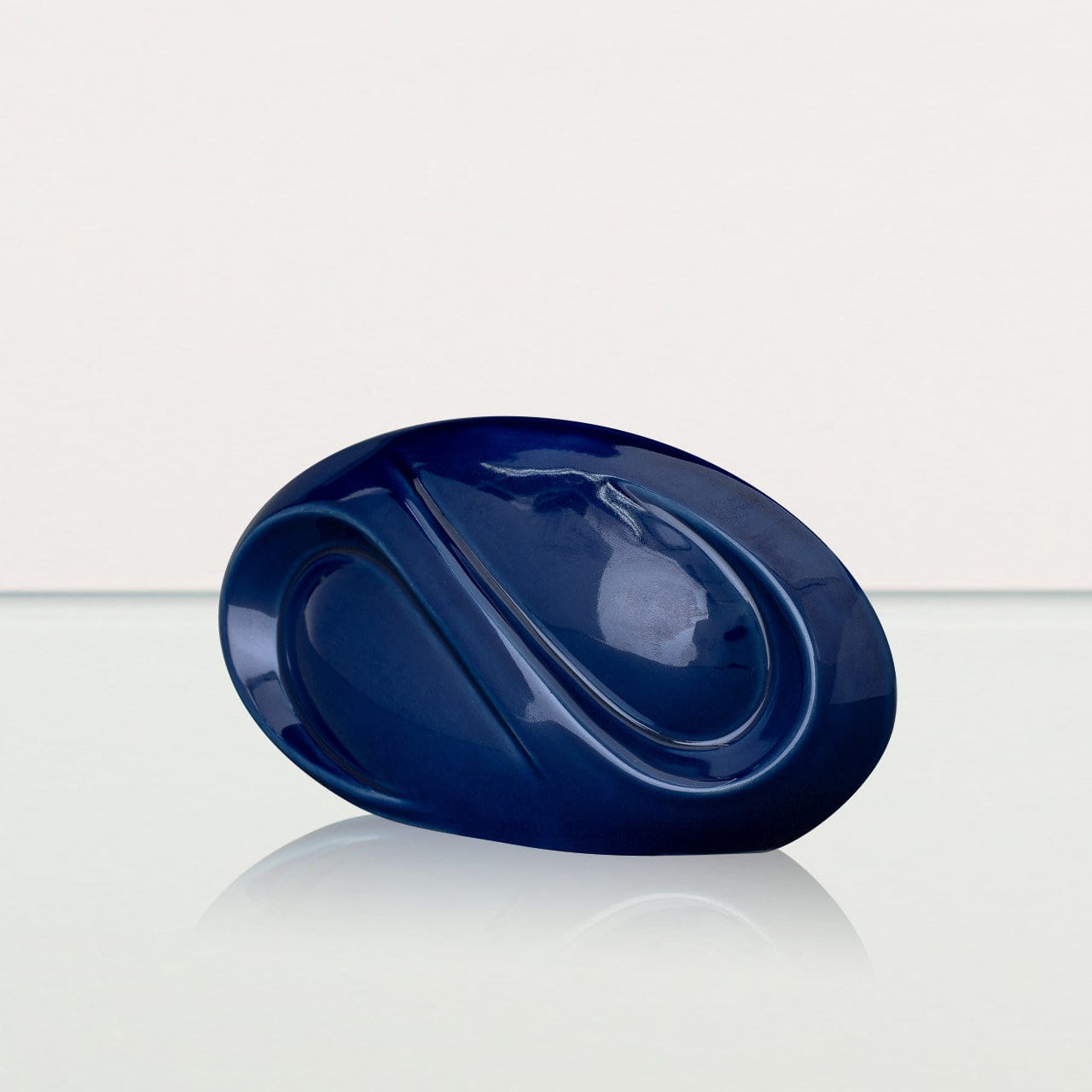 Eternity Handmade Cremation Keepsake Urn - Small Urn | Cobalt Metallic | Ceramic - Pulvis Art Urns