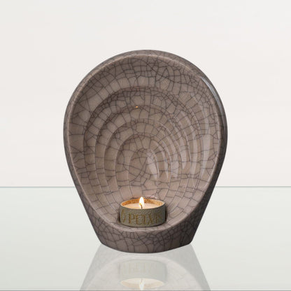 Handmade Cremation Keepsake Urn "Guardian" - Small Urn | Craquelure | Ceramic - Pulvis Art Urns