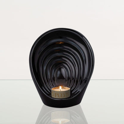Handmade Cremation Keepsake Urn "Guardian" - Small Urn | Lamp Black | Ceramic - Pulvis Art Urns