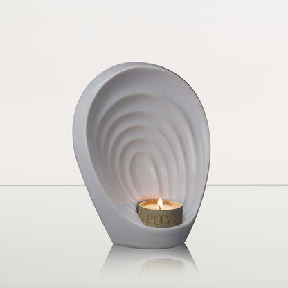 Handmade Cremation Keepsake Urn "Guardian" - Small Urn | White | Ceramic - Pulvis Art Urns