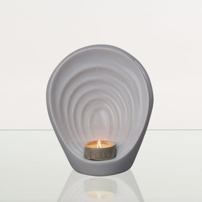 Handmade Cremation Keepsake Urn "Guardian" - Small Urn | White | Ceramic - Pulvis Art Urns
