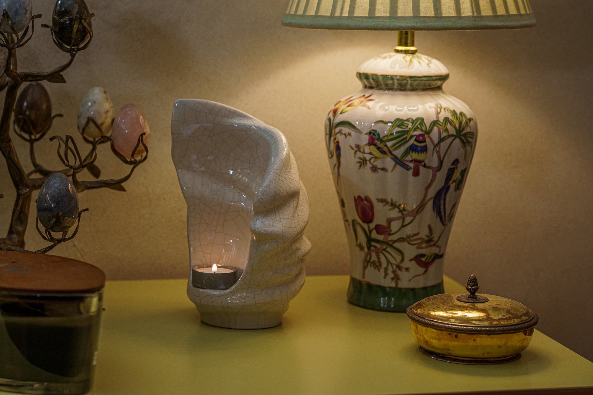 Handmade Cremation Keepsake Urn "Light" - Small Urn | Craquelure | Ceramic - Pulvis Art Urns