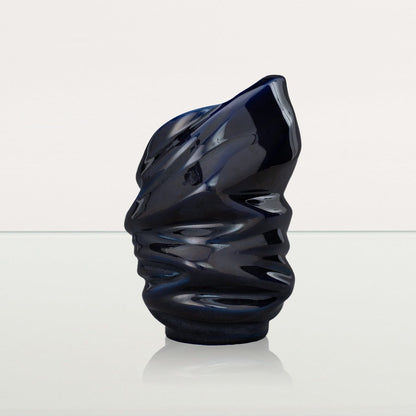 Handmade Cremation Keepsake Urn "Light" - Small Urn | Cobalt Metallic | Ceramic - Pulvis Art Urns
