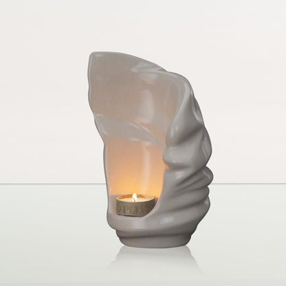 Handmade Cremation Keepsake Urn "Light" - Small Urn | Off-white | Ceramic - Pulvis Art Urns