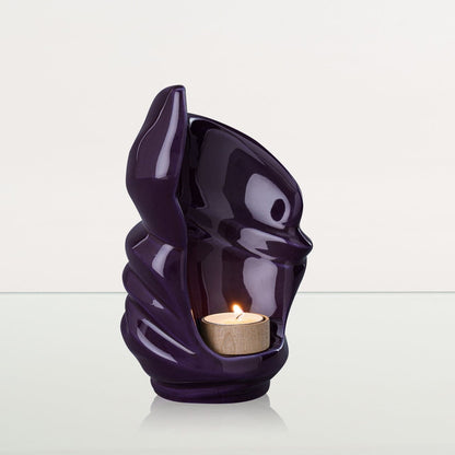Handmade Cremation Keepsake Urn "Light" - Small Urn | Violet | Ceramic - Pulvis Art Urns