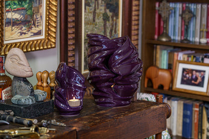 Handmade Cremation Keepsake Urn "Light" - Small Urn | Violet | Ceramic - Pulvis Art Urns