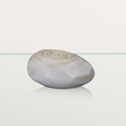 Handmade Cremation Keepsake Urn "Resonance" - Small | Beige Melange | Ceramic - Pulvis Art Urns