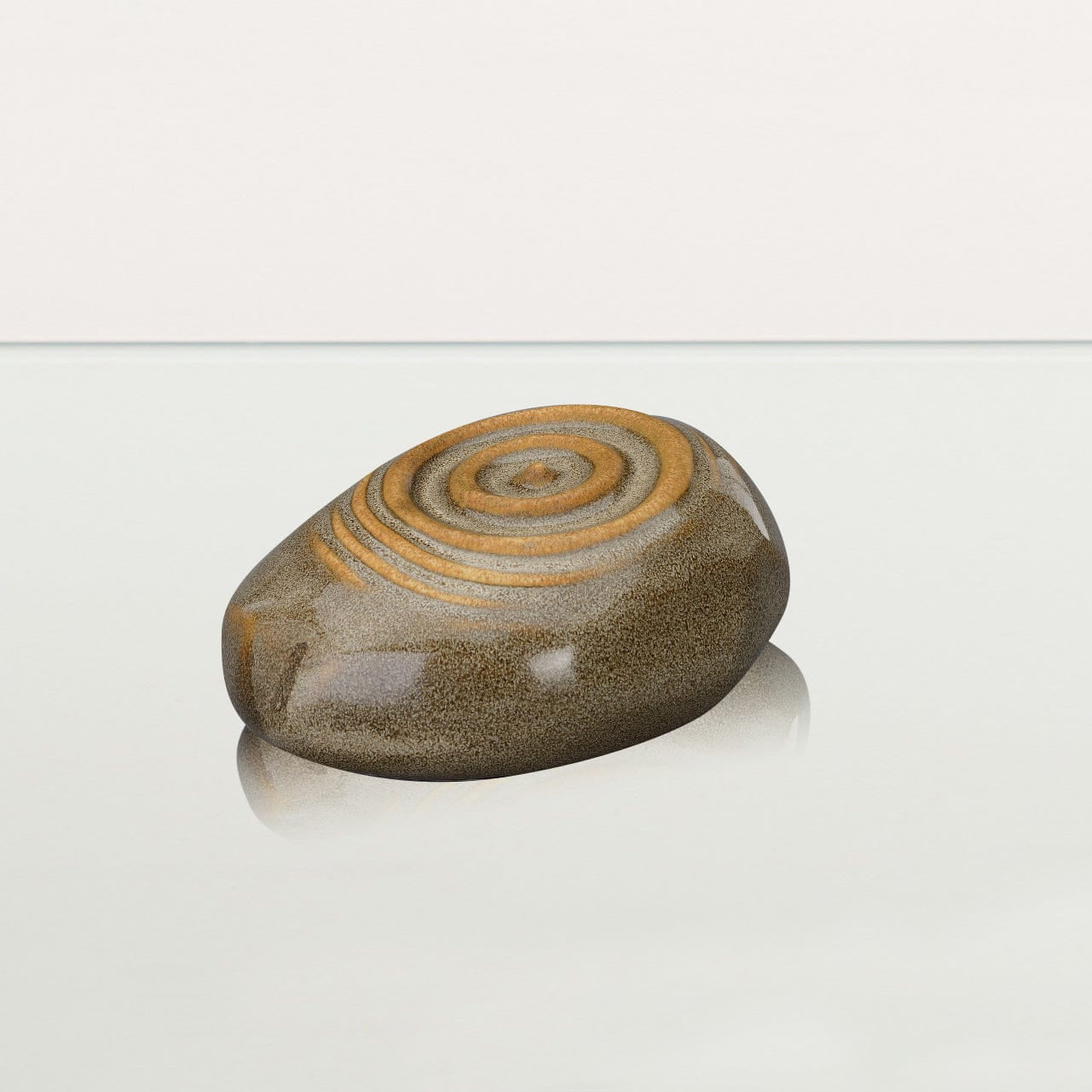Handmade Cremation Keepsake Urn "Resonance" - Small Urn | Brown Melange | Ceramic - Pulvis Art Urns
