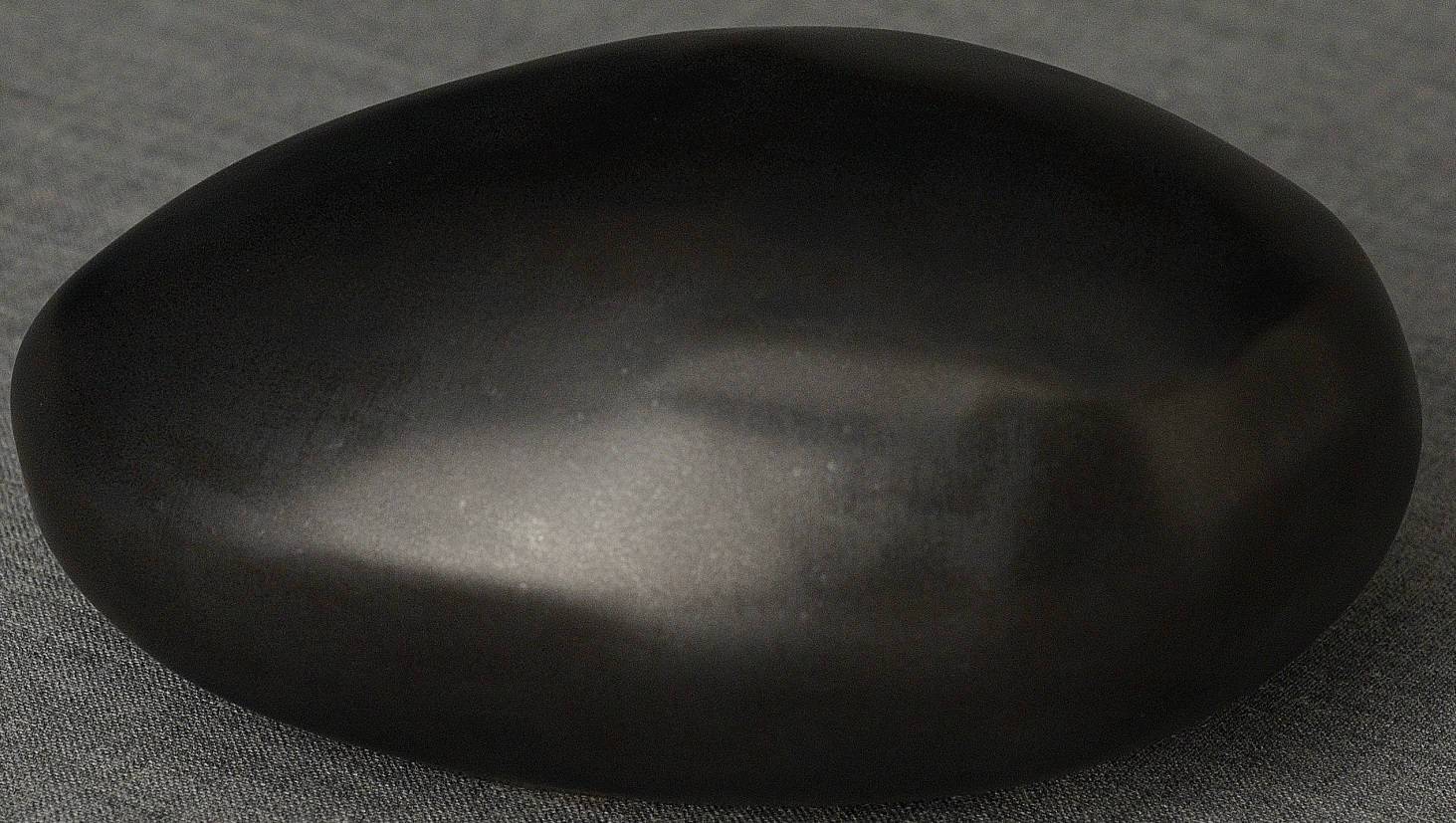 Handmade Cremation Keepsake Urn "Stone" - Small Urn | Dark Matte | Ceramic - Pulvis Art Urns