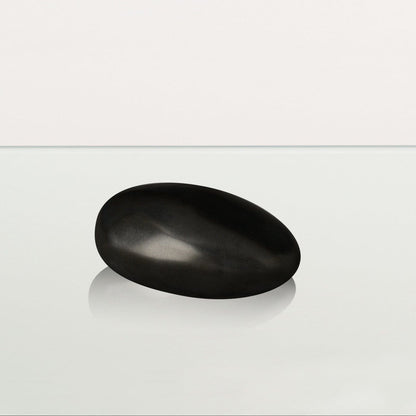 Handmade Cremation Keepsake Urn "Stone" - Small Urn | Dark Matte | Ceramic - Pulvis Art Urns