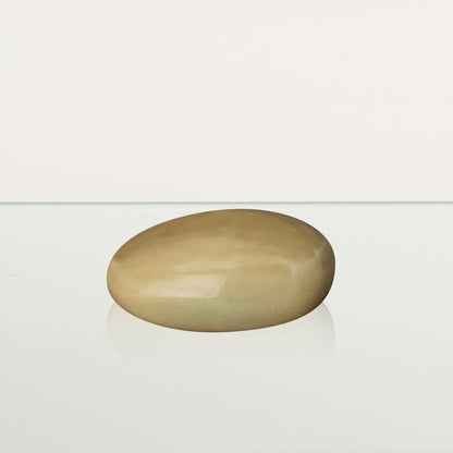 Handmade Cremation Keepsake Urn "Stone" - Small Urn | Light Sand | Ceramic - Pulvis Art Urns