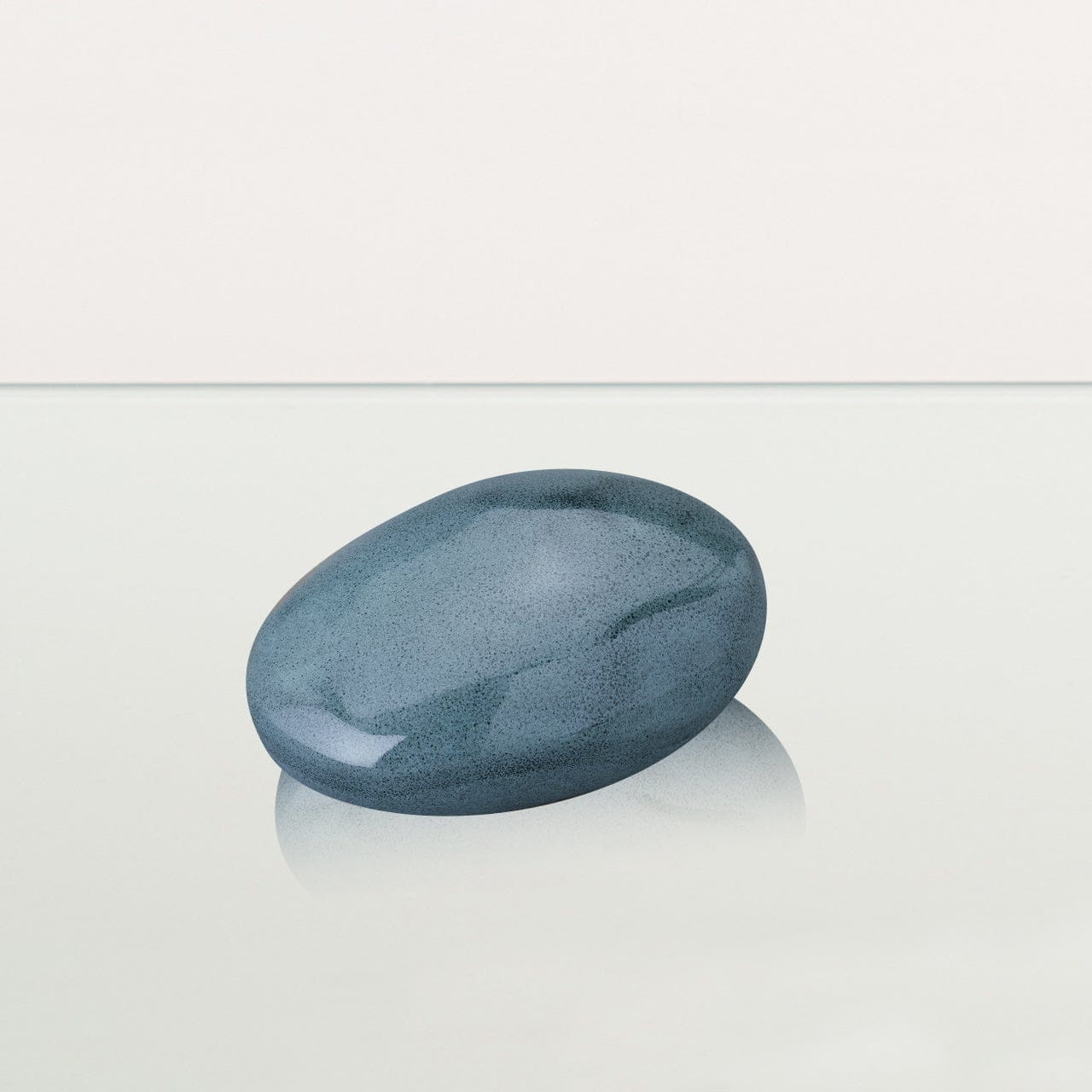 Handmade Cremation Keepsake Urn "Stone" - Small Urn | Oxide Green Melange | Ceramic - Pulvis Art Urns