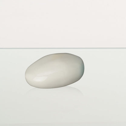 Handmade Cremation Keepsake Urn "Stone" - Small Urn | White | Ceramic - Pulvis Art Urns