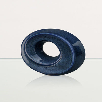 Handmade Cremation Keepsake Urn "The Passage" - Small Urn | Blue Melange | Ceramic - Pulvis Art Urns