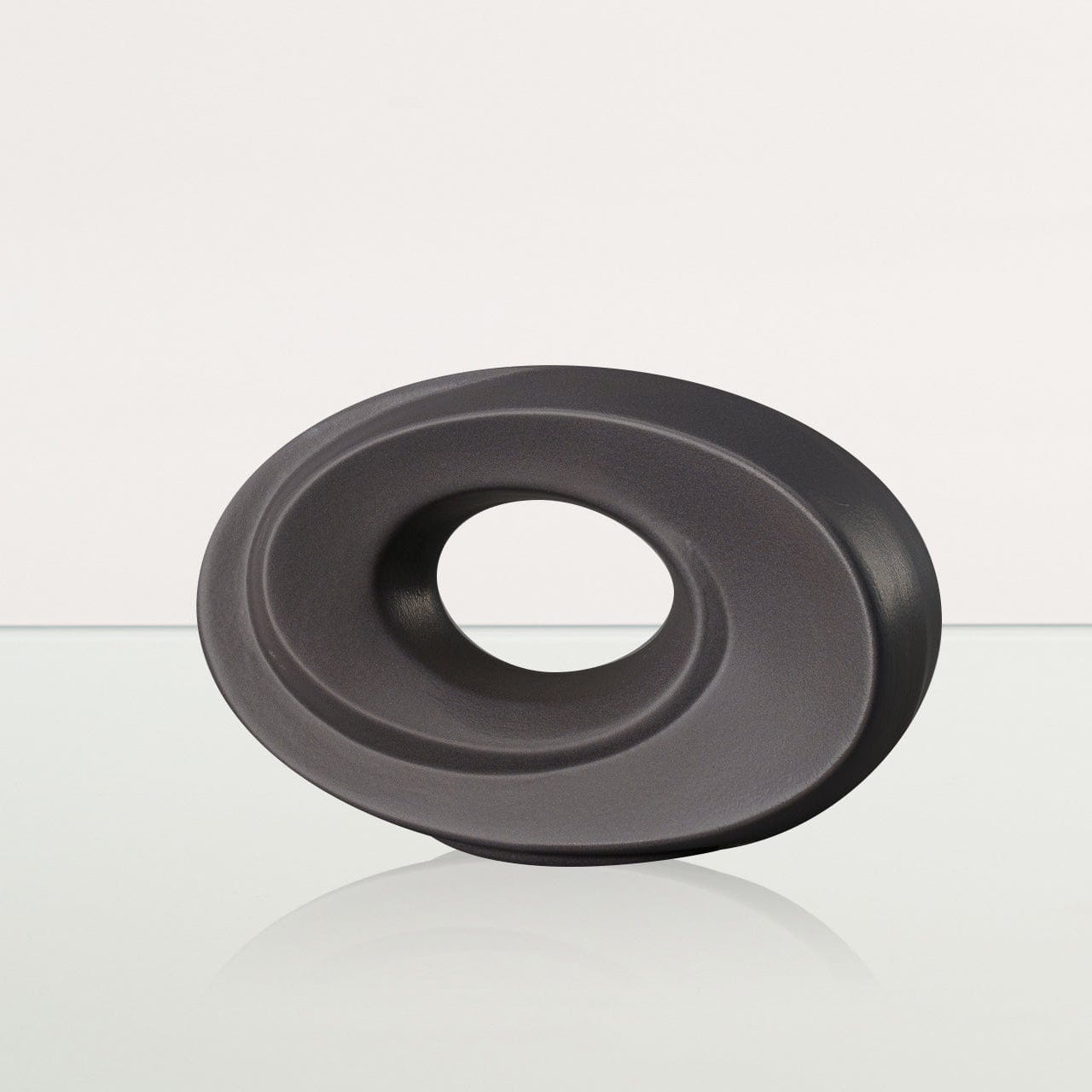 Handmade Cremation Keepsake Urn "The Passage" - Small Urn | Gray Matte | Ceramic - Pulvis Art Urns