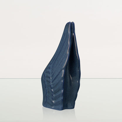 Handmade Cremation Keepsake Urn "Wings" - Small Urn | Blue Melange | Ceramic - Pulvis Art Urns