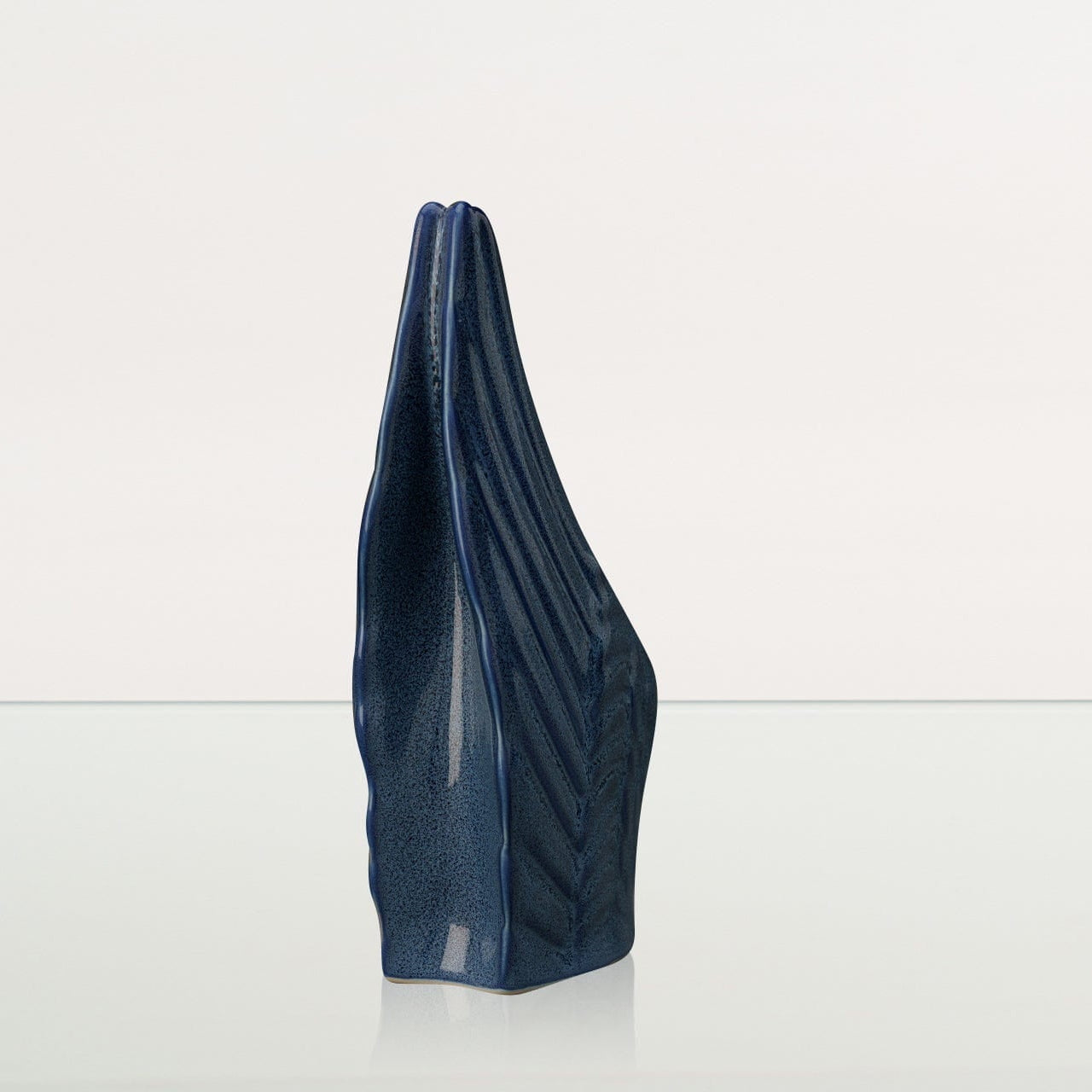 Handmade Cremation Keepsake Urn "Wings" - Small Urn | Blue Melange | Ceramic - Pulvis Art Urns