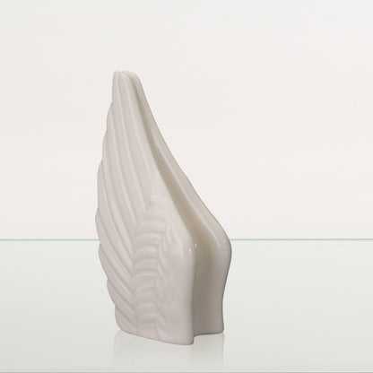 Handmade Cremation Keepsake Urn "Wings" - Small Urn | Off-white | Ceramic - Pulvis Art Urns