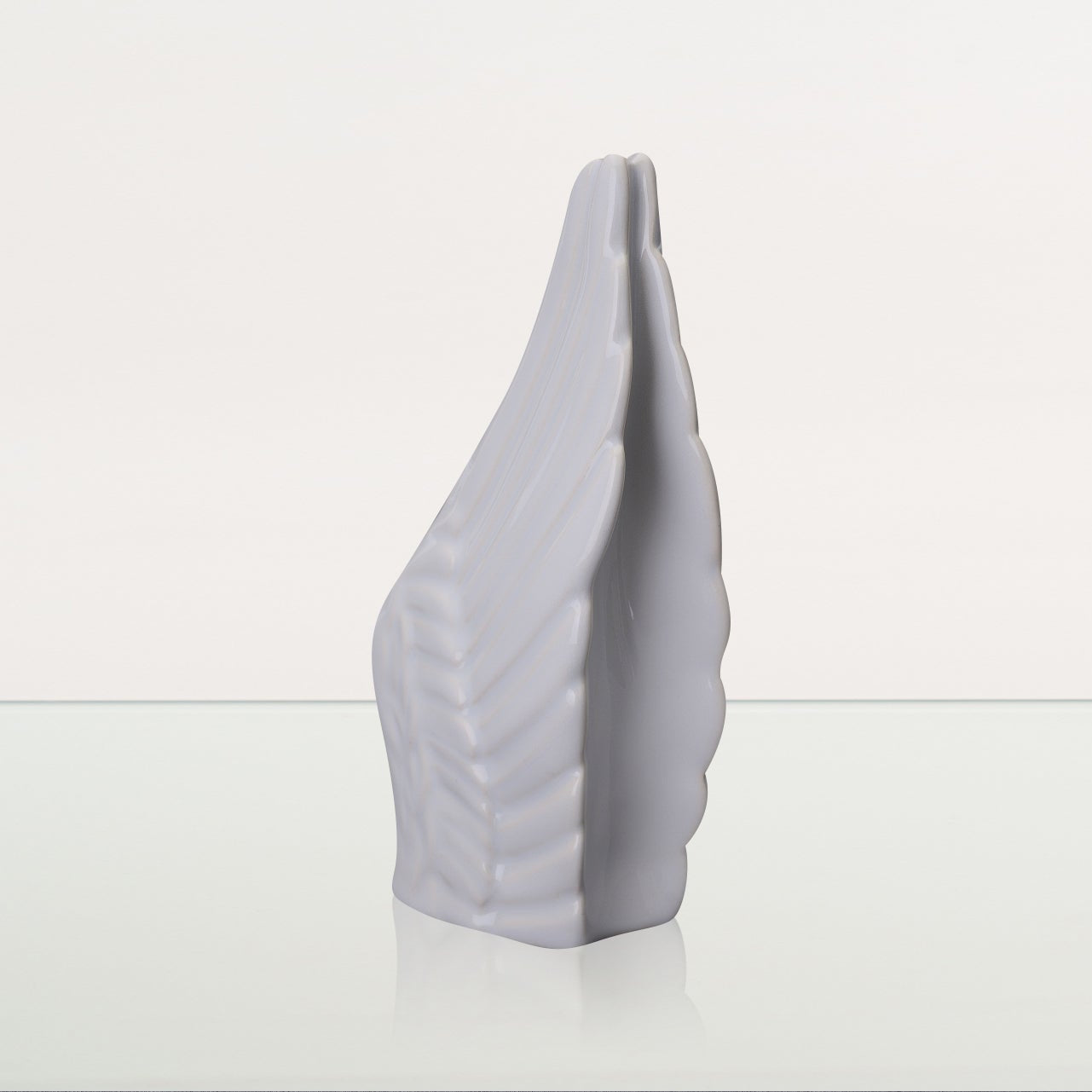 Handmade Cremation Keepsake Urn "Wings" - Small Urn | White | Ceramic - Pulvis Art Urns