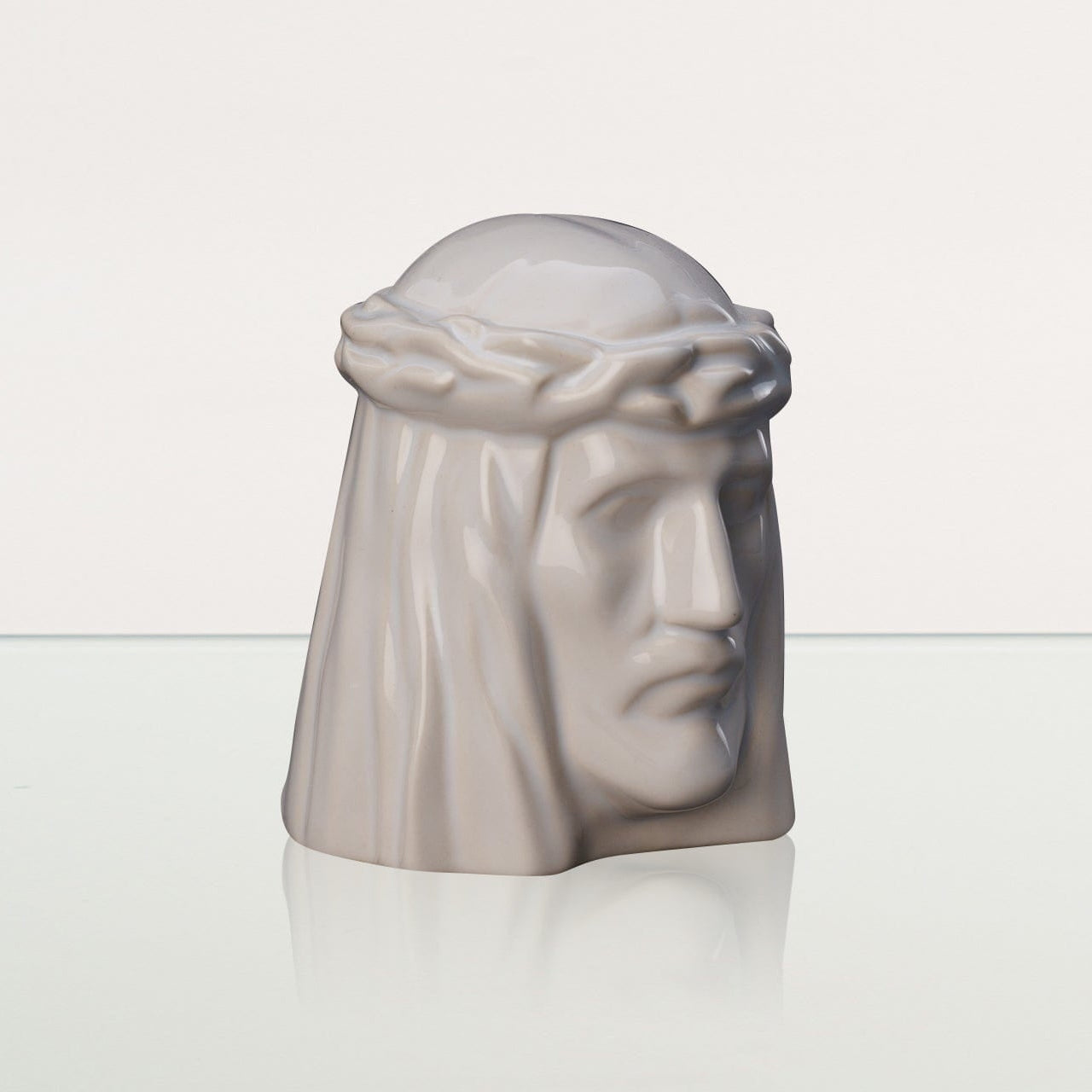 Handmade Mini Keepsake Urn "The Christ" - White | Ceramic Mini Urn - Pulvis Art Urns