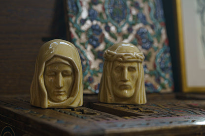 Handmade Mini Keepsake Urn "The Holy Mother" - White Mini Urn | Ceramic - Pulvis Art Urns